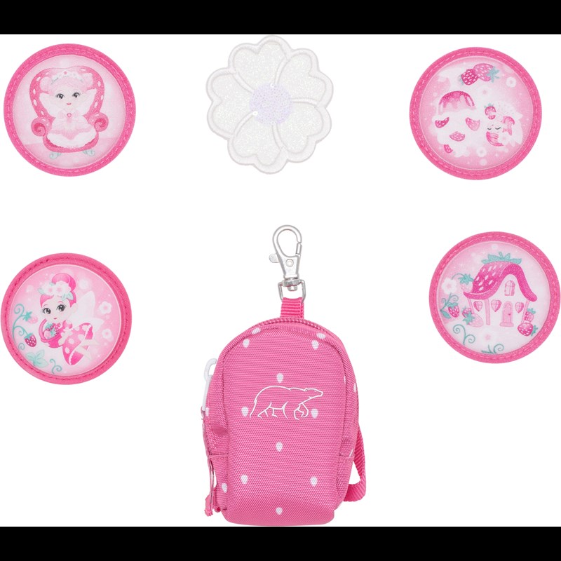 Beckmann Miniryggsäck buttons Strawberr Rosa mönster