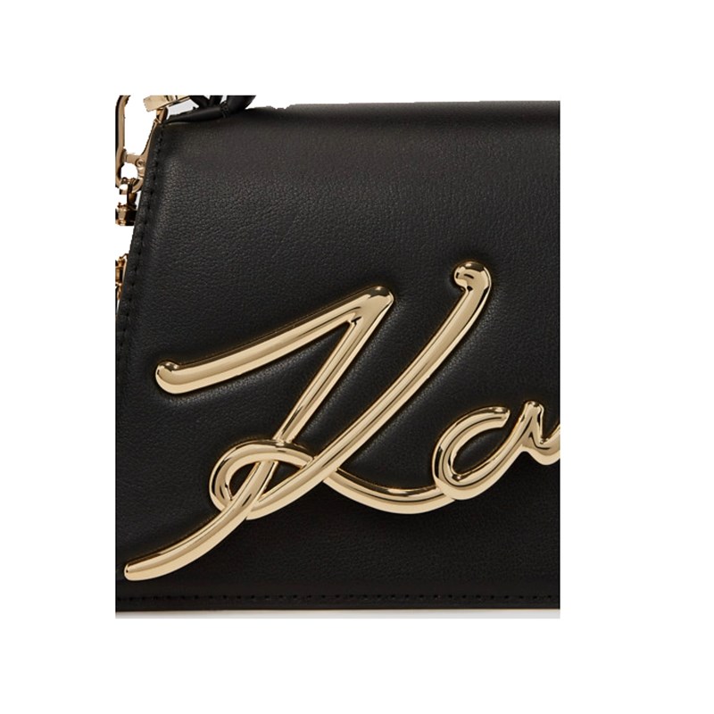 KARL LAGERFELD Håndtaske Signature  Sort/Guld 4