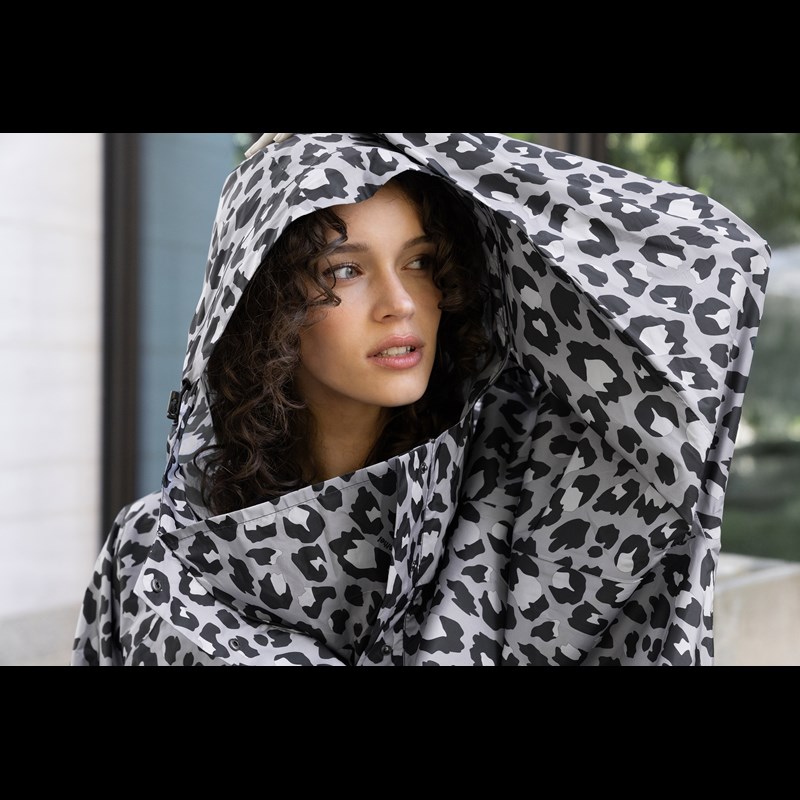 Reisenthel Regnjakke Mini Maxi Raincoat Grå/leopard 2