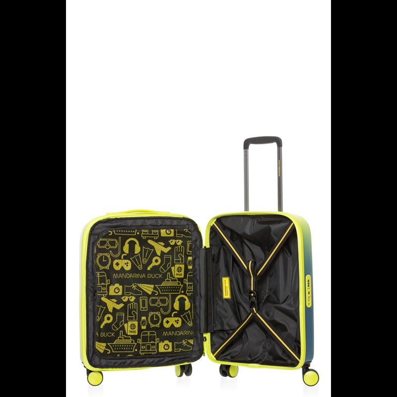 Mandarina Duck Kuffert logoduck +Cocktail Blå/gul 55 Cm 4