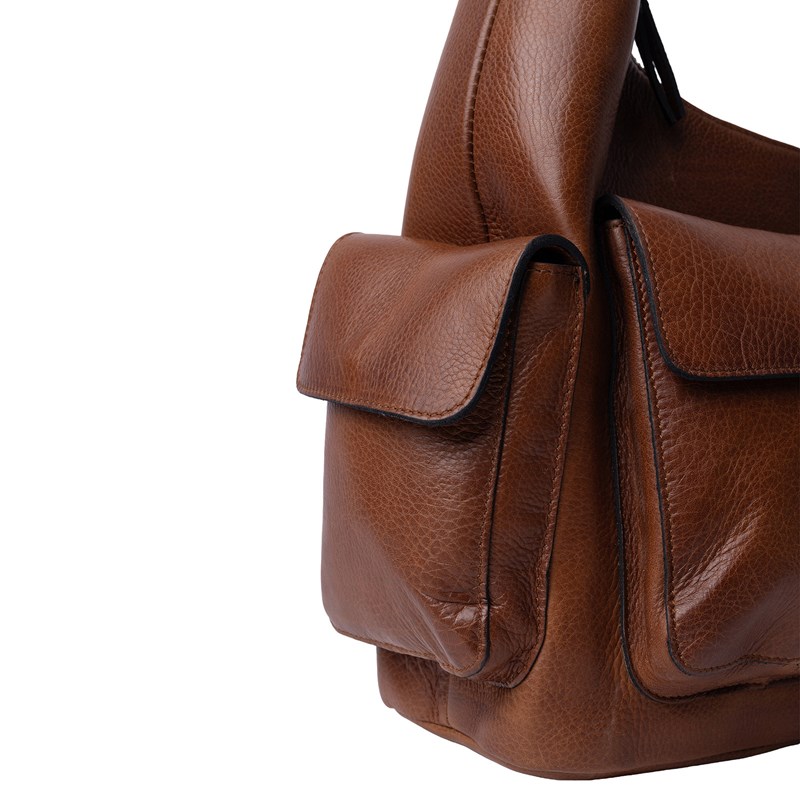 RE:DESIGNED Skuldertaske Solvej Large Brun 4