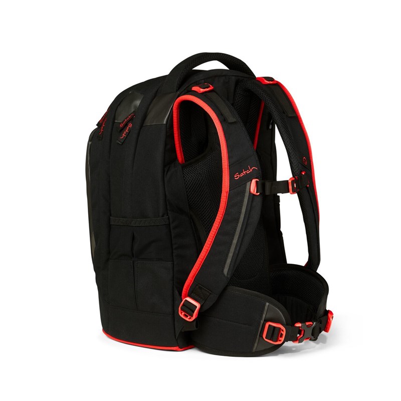Satch Skoletaske Pack Fire Phantom Sort/Rød 6