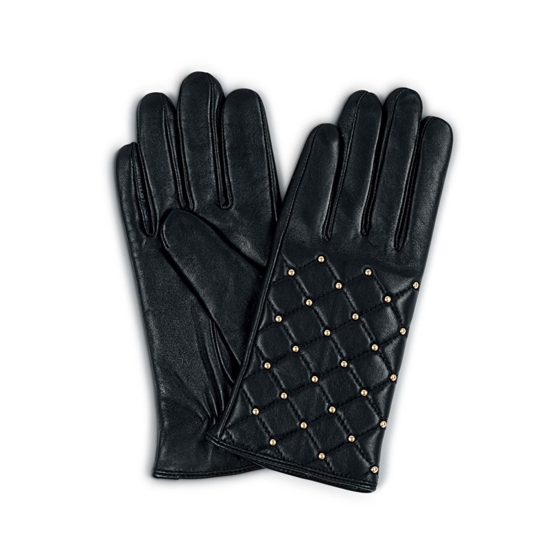 DAY ET Dame handske Q-Stud Sort Str S/M