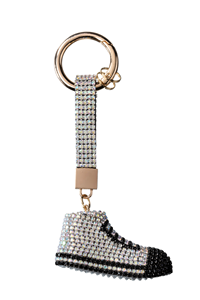 Conmé Bag charm glitter sko Sølv 1