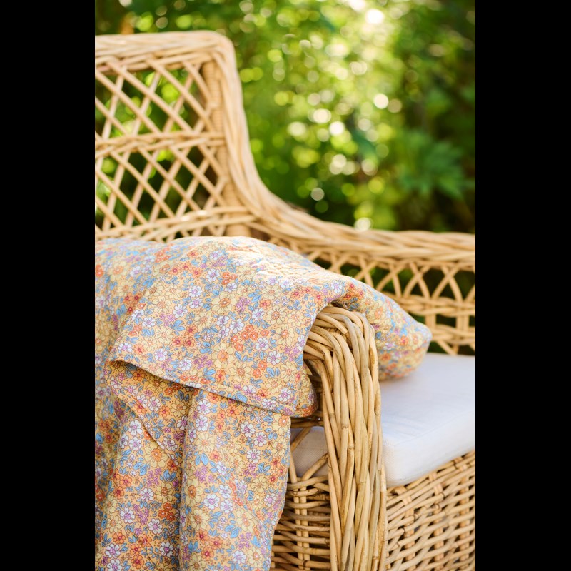 Ib Laursen Tæppe Quiltet Blomster Print 2