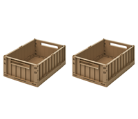 LIEWOOD Opbevaringskasse Weston M 2pak Brun 1