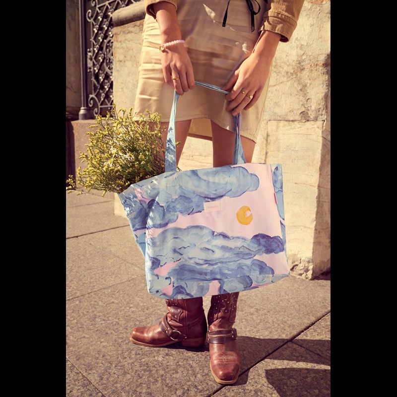 Maanesten Totebag Canvas Stor Moonshine Blå 4