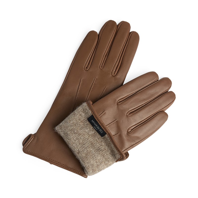 MARKBERG Damehandsker Abigail Caramel Str 7,5 3