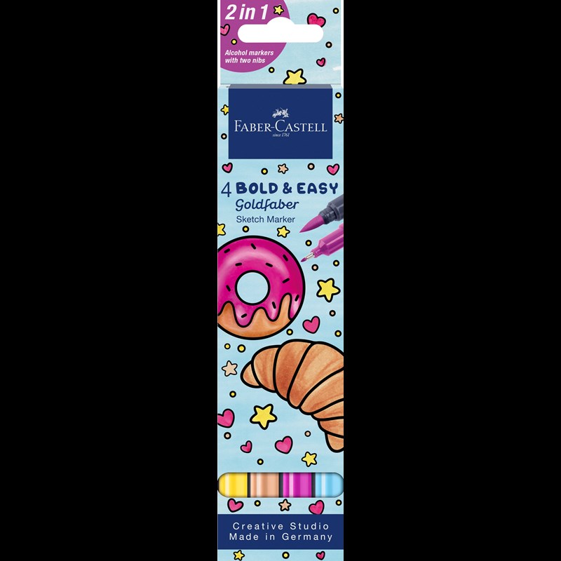 Faber-Castell Tusser Bold&Easy Kage 4 stk. Multi