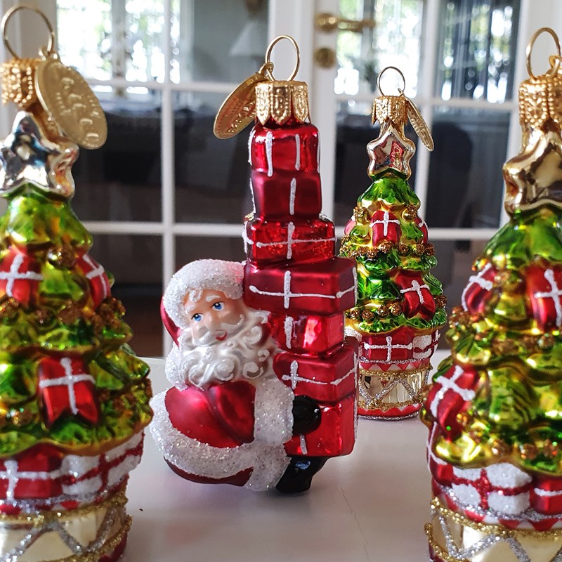 Brink Nordic Julekugle Nisse m/ Gaver Rød/Hvid 3