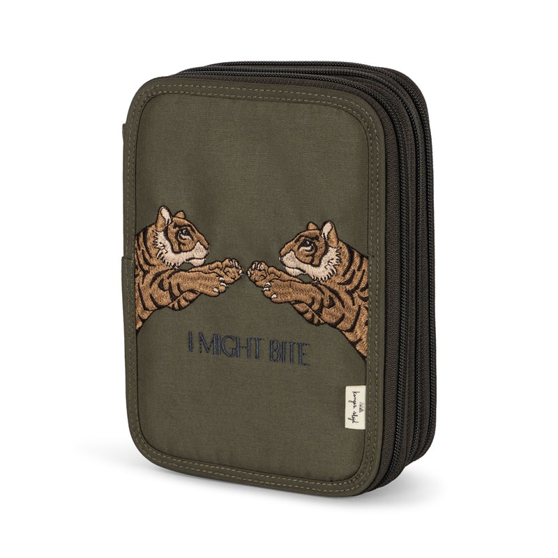 Konges Sløjd Penalhus 3-lags Kalamata Sort/Brun 1