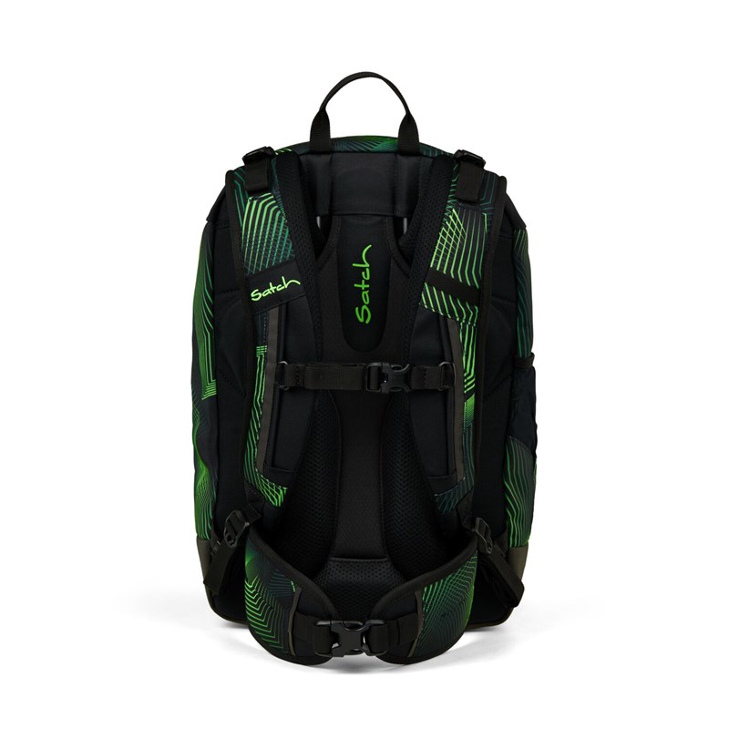 Satch Skolväska Air Seismic Green Grönt mönster 5