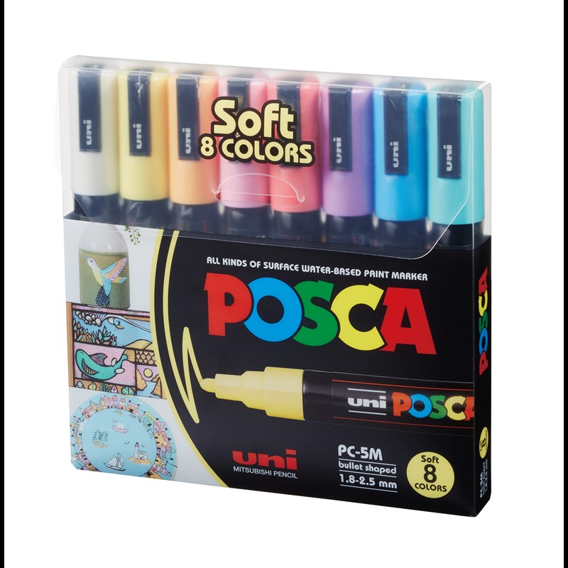 POSCA Pennor UNI POSCA PC-5M 8-pack Multi