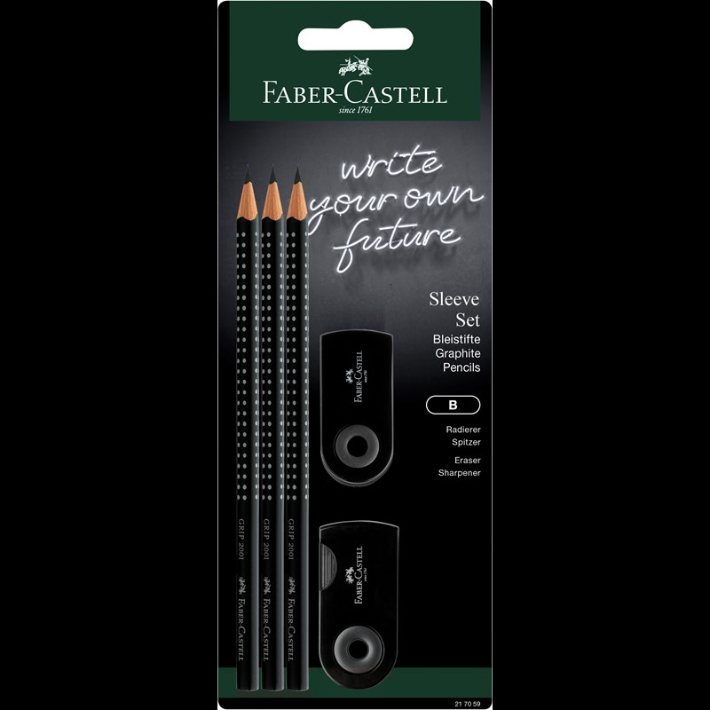 Faber-Castell Blyertspennset Sleeve Svart