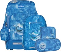 Beckmann Skolväskeset Active Air Ocean Blå/Vit 1