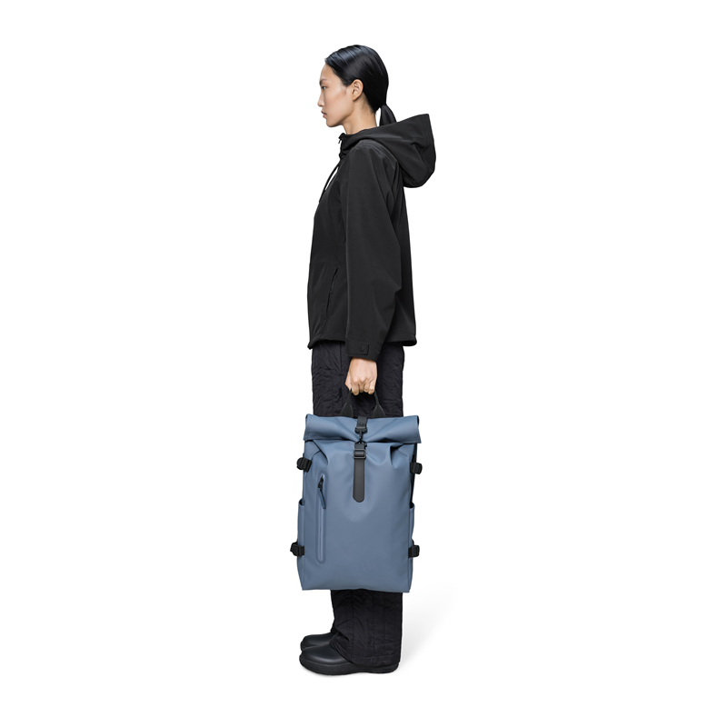 RAINS Rygsæk Rolltop L W3 Grå/blå 2