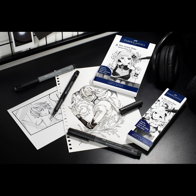 Faber-Castell Tuscher Artist Manga 4 st. Multi 2