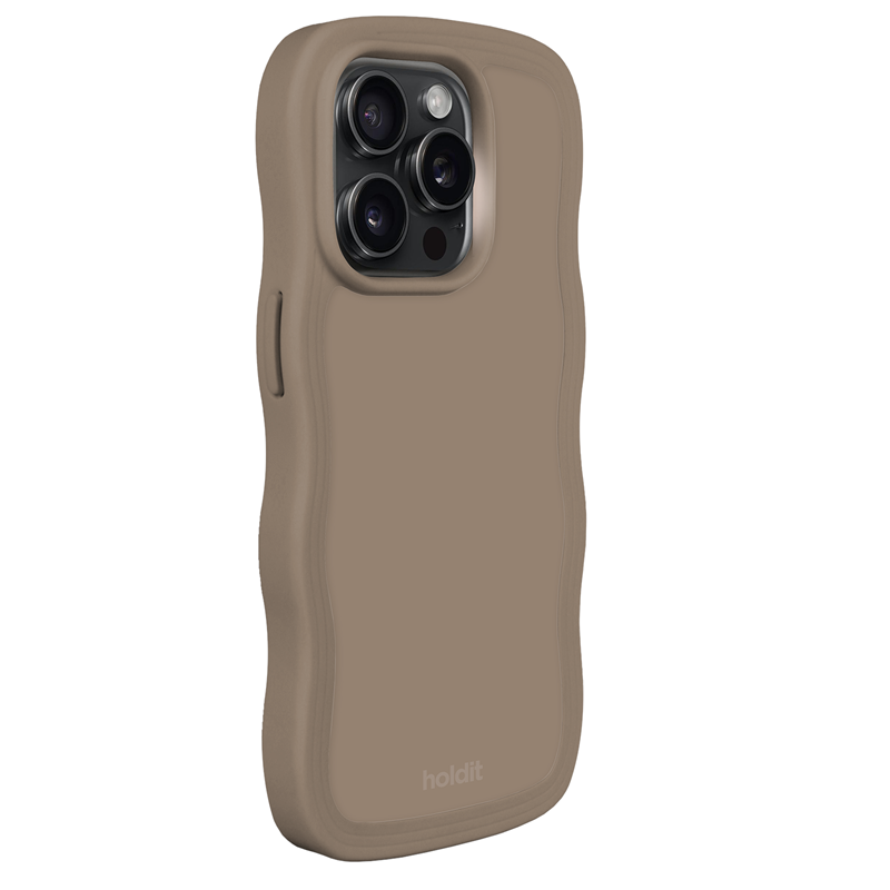 Holdit Mobilcover Wavy Mocca Brun iPhone 14 Pro 3