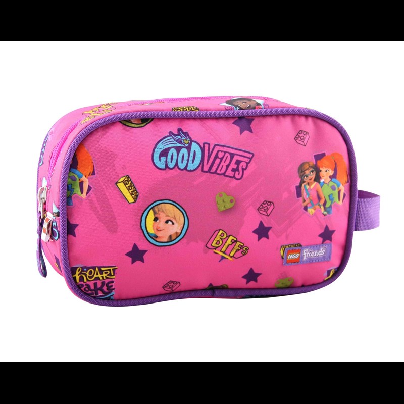 LEGO Bags Toilettaske Friends good vibes Pink mønstret 1