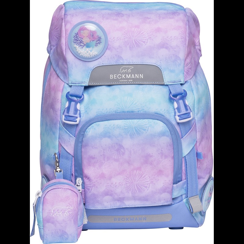 Beckmann Skoletaske Classic Seashell lyseblå/lilla 3