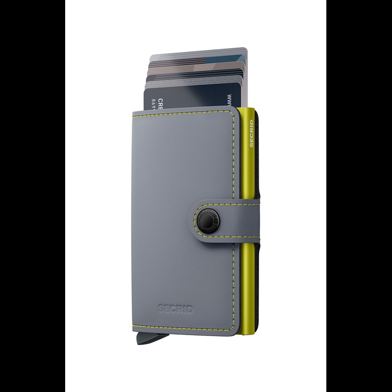 Secrid Miniwallet Matte Grå/gul 2