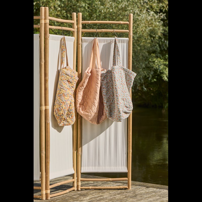 Ib Laursen Shopper Quiltet Blå blomma 3