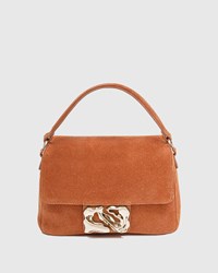 Núnoo Handväska Honey Icon Suede Karamell 1