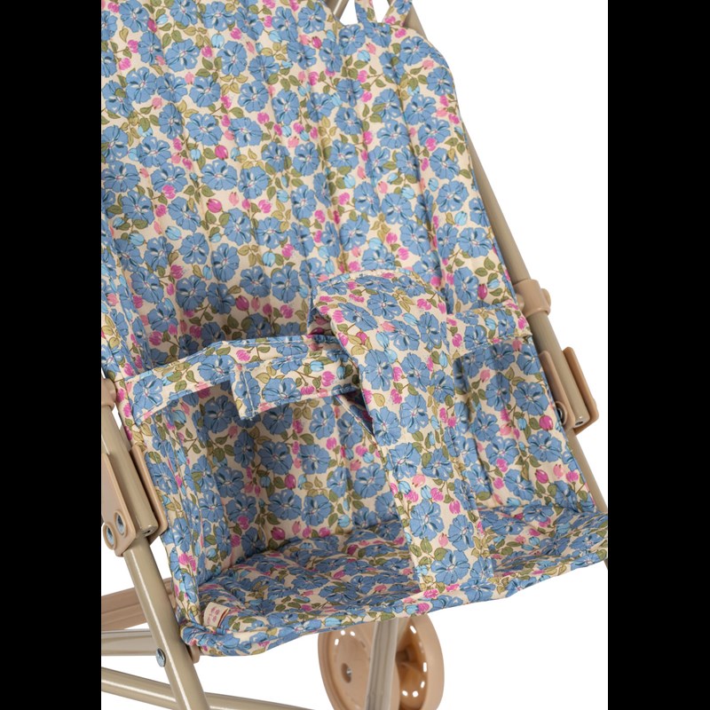 Konges Sløjd Dukkeklapvogn Fleur Rosier Blå/lyseblå 3