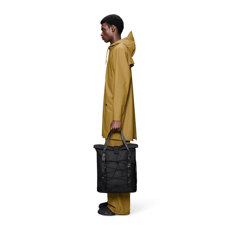 RAINS Tote Bag Trail Rolltop W3 Svart 2