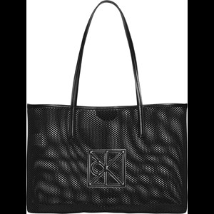 Calvin Klein Strandväska Emblem Mesh Svart