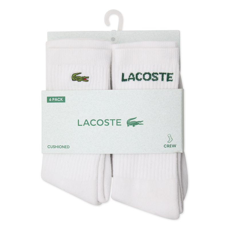Lacoste Strumpor 6-pak Vit 38-42 2