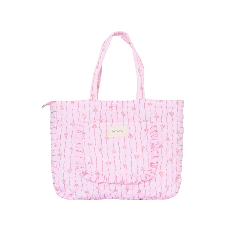 PITAYA Shopper Frill Tote Rød/lyserød