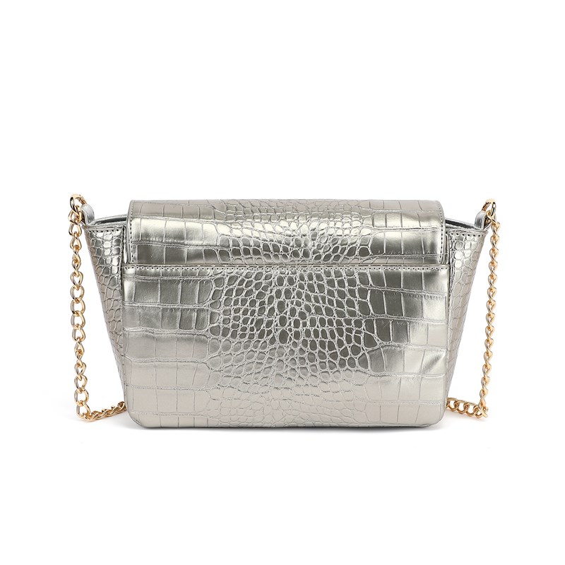 Noella Crossbody Teagan Croc Silver 2