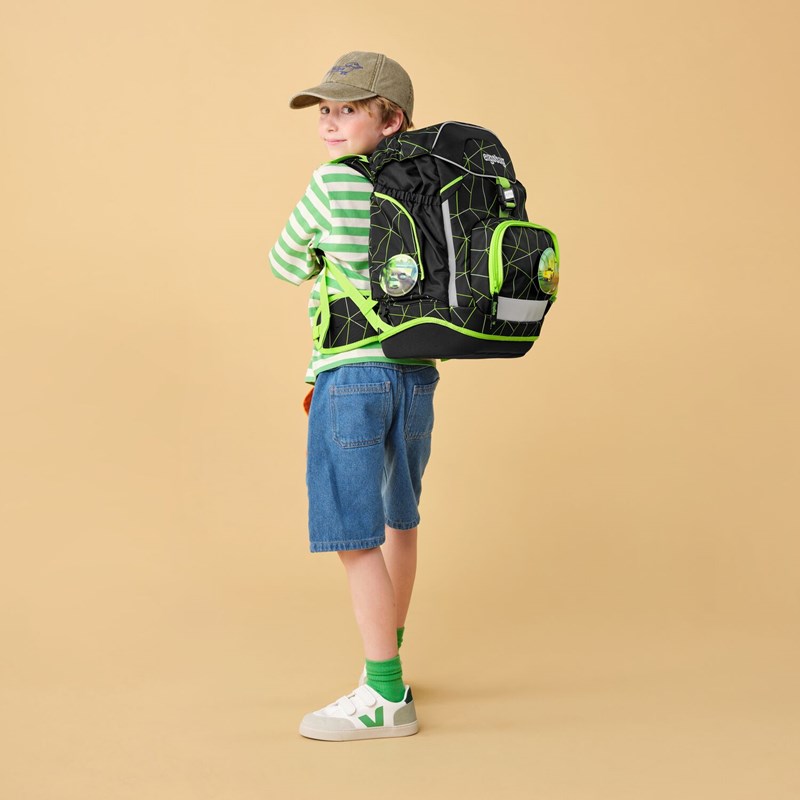 Ergobag Skolväskeset Pack CyBear Race Svart/Grön 2
