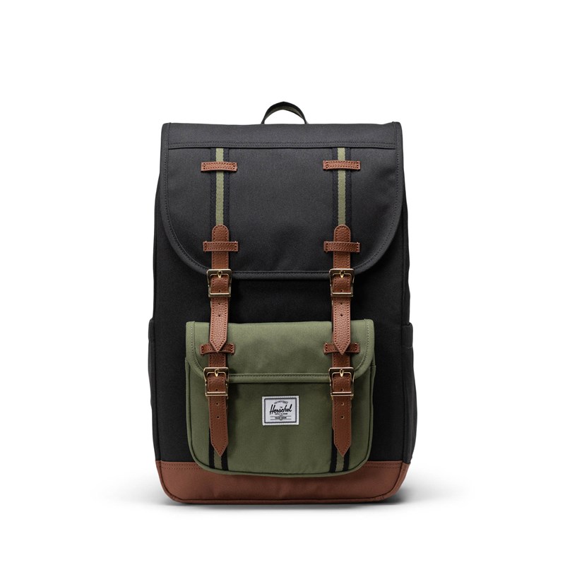 Herschel Rygsæk Little America Mid Sort/Grøn 1