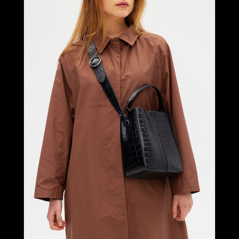 Saddler Skuldertaske Elsa Mini   Sort/Croco 2