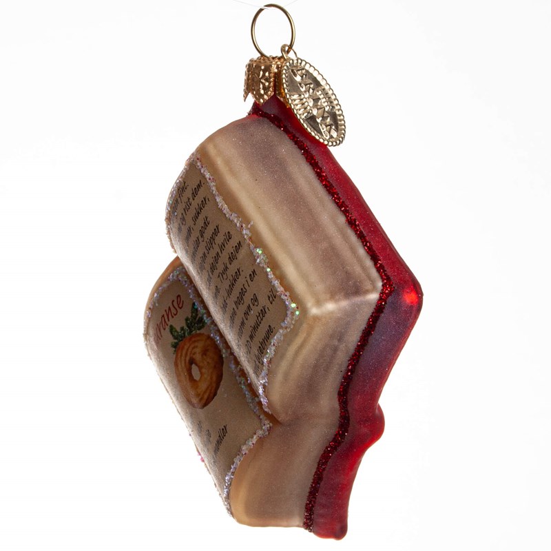 Brink Nordic Julekugle Bog Vaniljekrans  Rød/Hvid 4