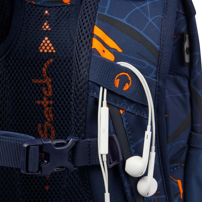 Satch Skoletaske Sleek Blå/orange 9