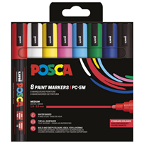 POSCA Tuscher POSCA PC-5M 8-set Flerfärgad