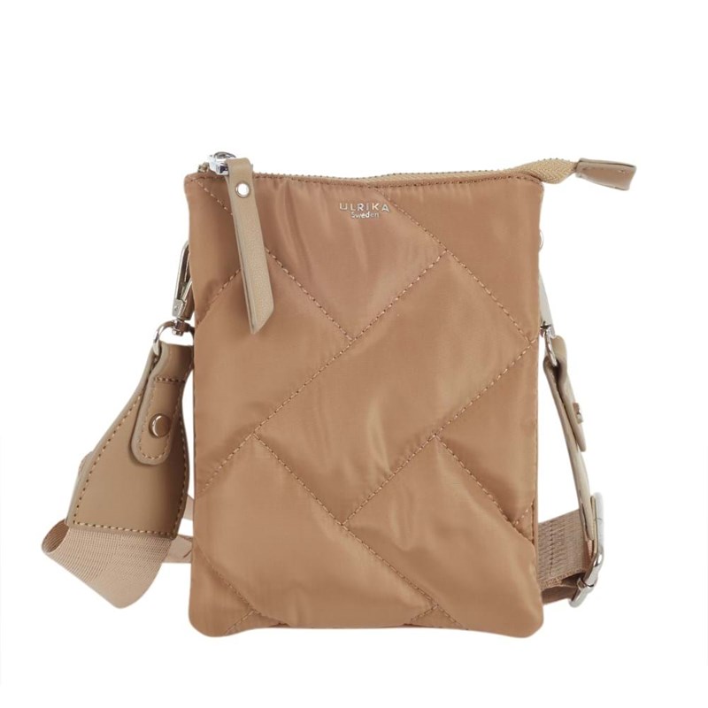 Ulrika Mobiltaske Quiltet Taupe 1