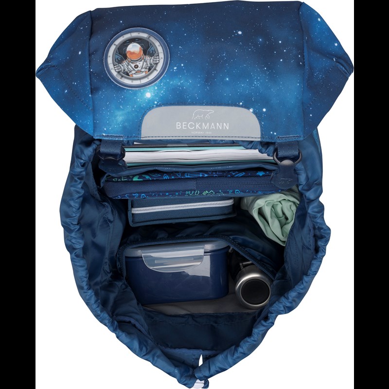 Beckmann Skolväska Classic Maxi Space Blå med rymd 6