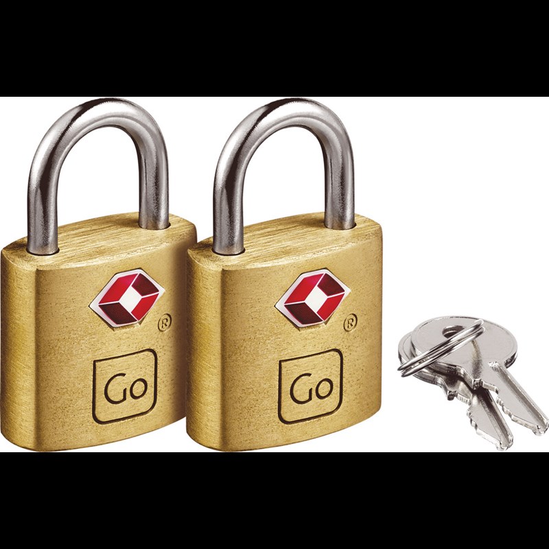 Go Travel Hængelås med TSA lås Guld 1