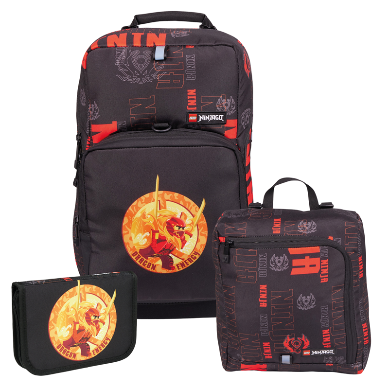 LEGO Bags Skoletaskesæt Optimo Dragon Sort 1