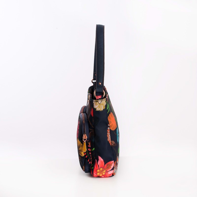 Oilily Skuldertaske M Flat Blå Blomst 2