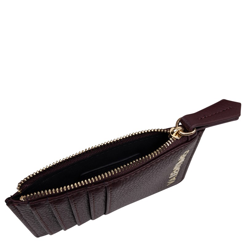 Valentino Bags Korthållare Post Re  Bordeaux m/svart 4
