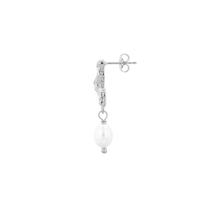 Winther Studio Øreringe Manta Pearl Sølv 3