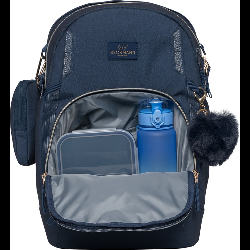 Beckmann Skolväska Sport Air Blue G. Marinblå/Guld 5