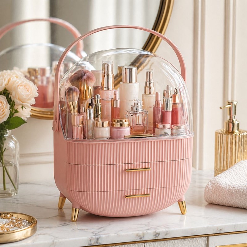 UNIQ Organizer makeupbox retro Rosa 4
