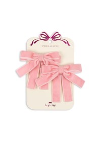 Konges Sløjd Hårelastikker med sløjfe 2 pk. Pink 1