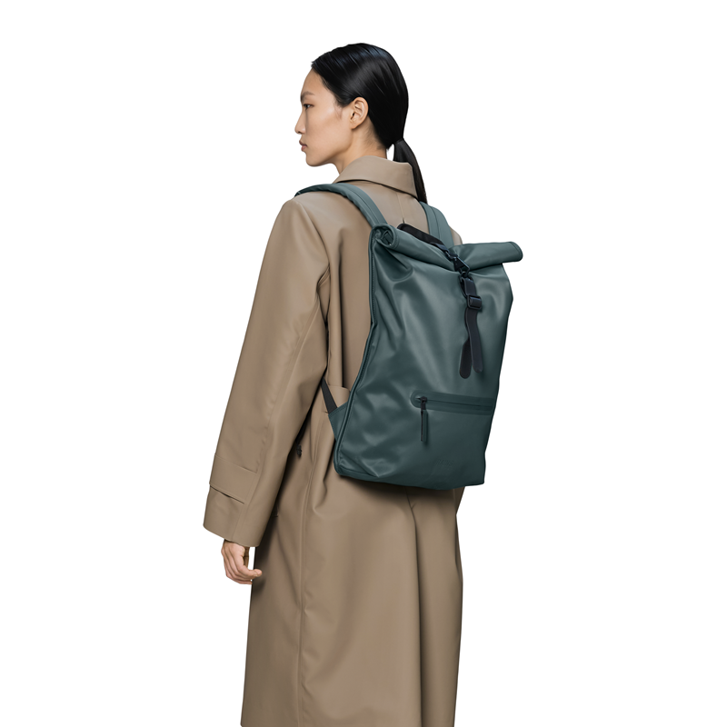 RAINS Rygsæk Rolltop Rucksack Blå Grå 2